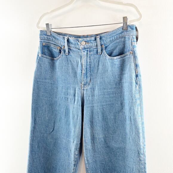 J. Crew Slim High Rise Wide Leg Jeans Light Indigo Wash Blue 30 / 10 - Picture 7 of 10